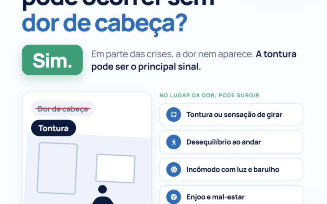 Enxaqueca vestibular pode ocorrer sem dor de cabeça?